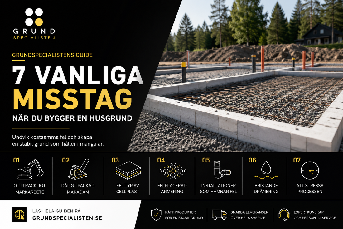 7 vanliga misstag när du bygger en husgrund