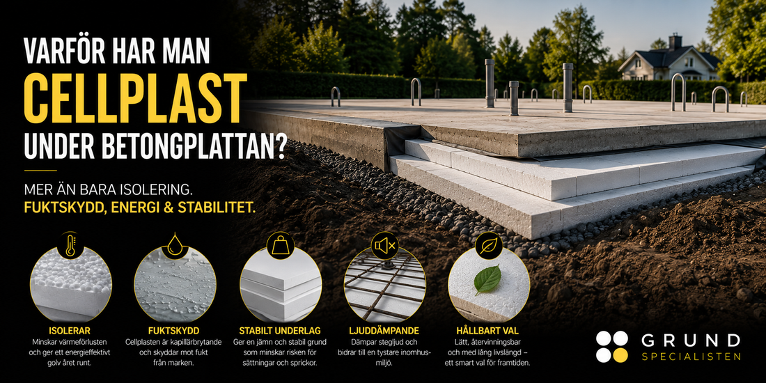 Varför har man cellplast under en betongplatta?