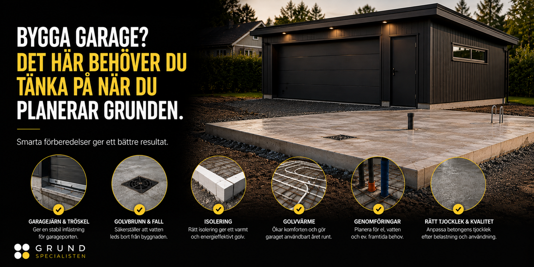 Bygga garage? Det här behöver du tänka på när du planerar grunden