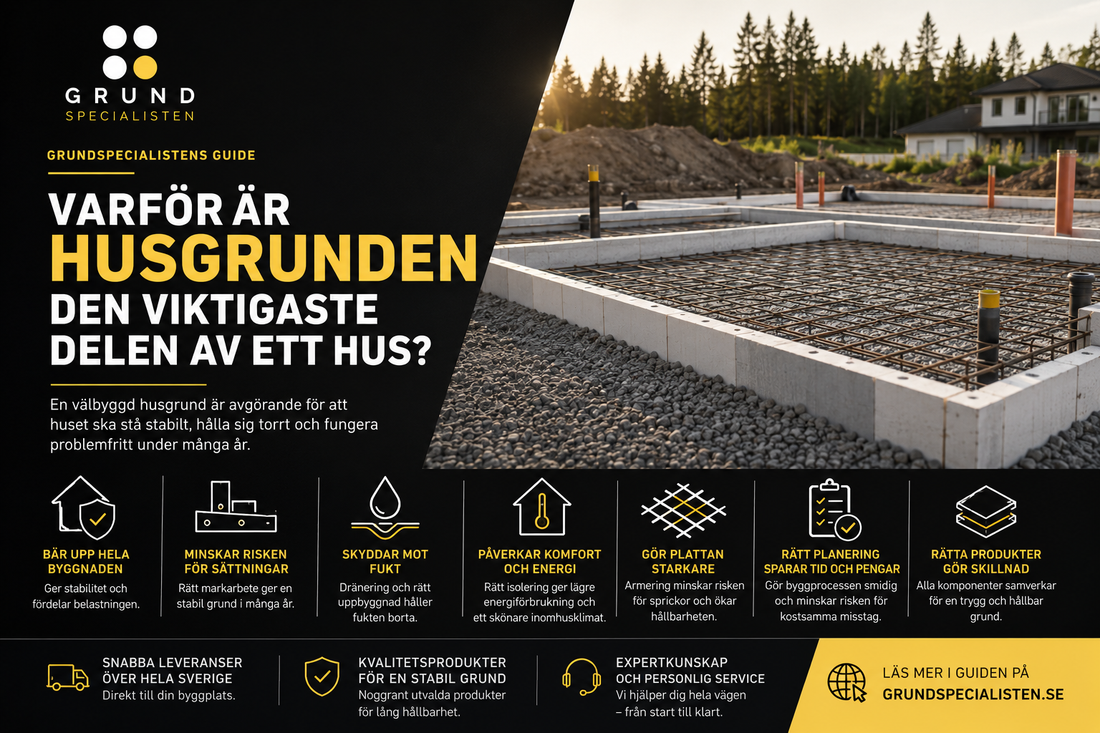 Varför är husgrunden den viktigaste delen av ett hus?