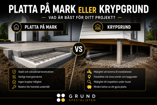 Platta på mark eller krypgrund – vad är bäst?