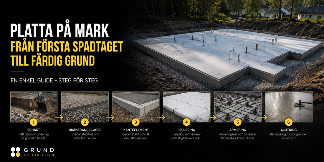 Platta på mark – från första spadtaget till färdig grund