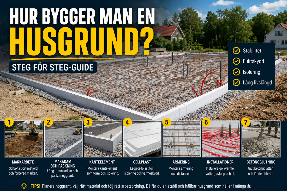 Hur bygger man en husgrund? Steg för steg-guide