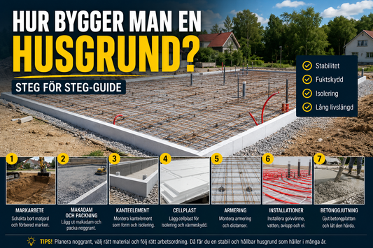Hur bygger man en husgrund? Steg för steg-guide